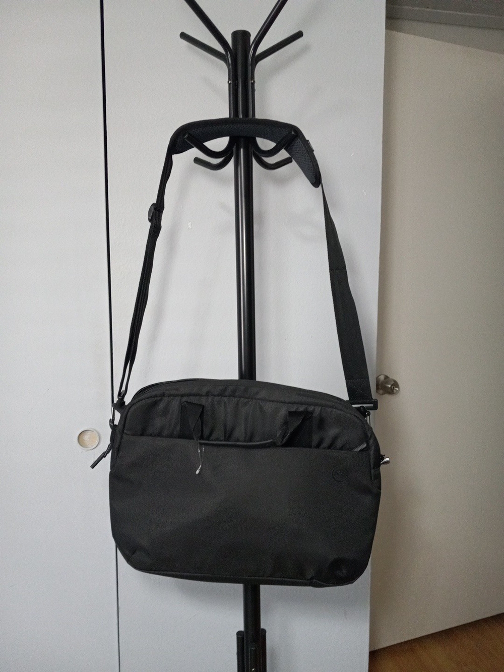 Dell Laptop Black Men's Crossbody Shoulder Bag - Minimal Office Messenger